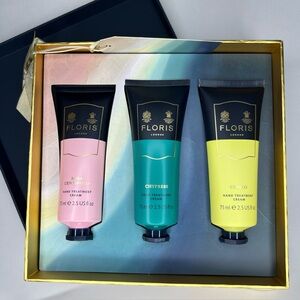 Floris London 3 Piece Assorted Hand Treatment Creams Lotion Fragrance Set